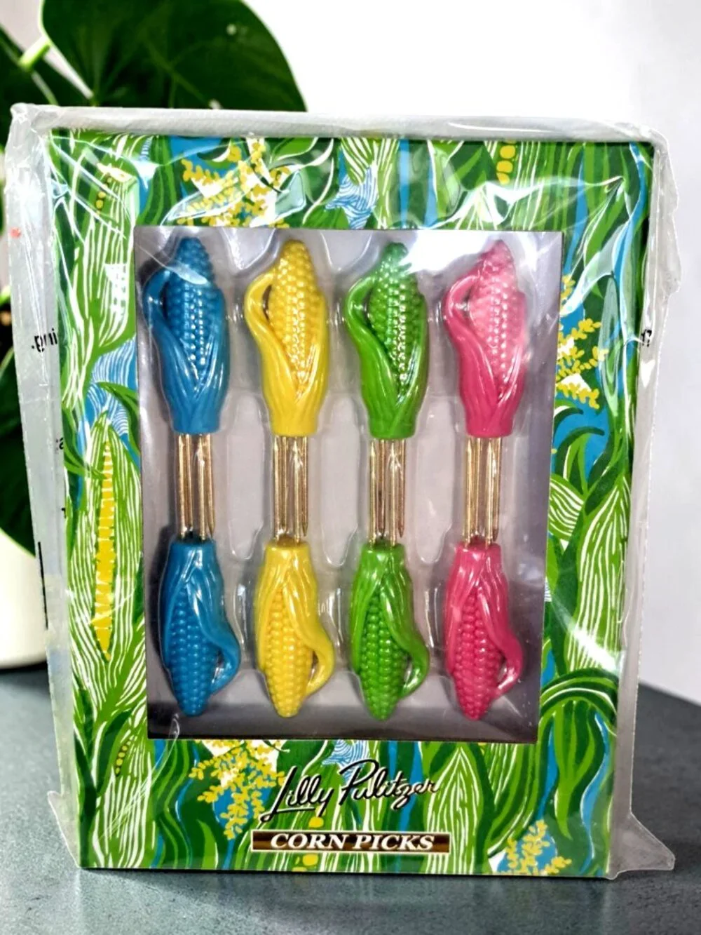 LAST ONE! Lilly Pulitzer Corn Picks Set Colorful Corn Holders - NEW!